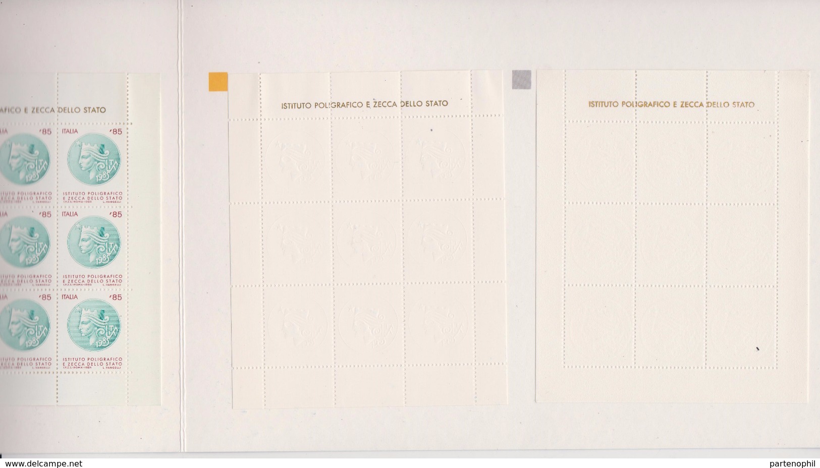 Italia 1985 - Folder Esposizione Mondiale Di Filatelia "Italia 85" Con Foglietti Prova IPZS - Molto Raro - Erinnofilia