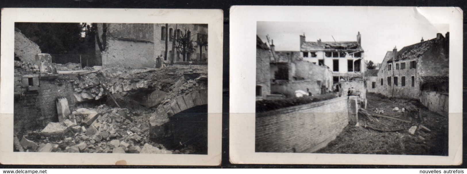 17 PHOTOS NUITS SAINT GEORGES - DESTRUCTION DES PONTS PAR LES ALLEMANDS EN SEPT 1944 - PHOTOS ORIGINALES SCAN R/V.