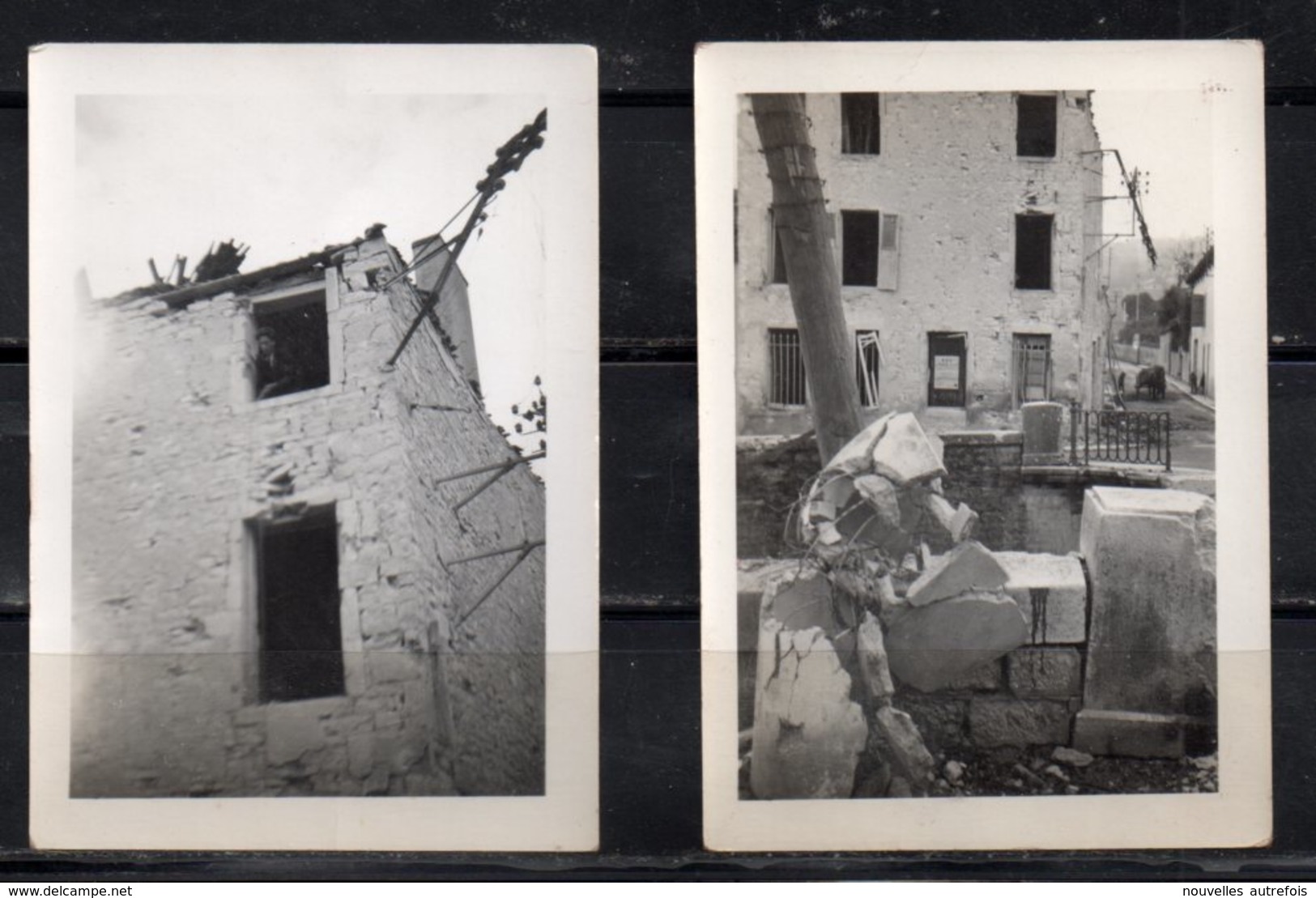 17 PHOTOS NUITS SAINT GEORGES - DESTRUCTION DES PONTS PAR LES ALLEMANDS EN SEPT 1944 - PHOTOS ORIGINALES SCAN R/V.