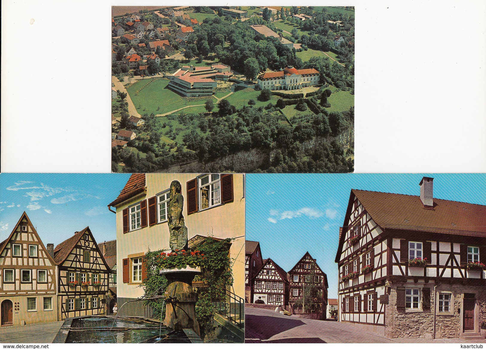 3 Ansichtskarten: Marbach Am Neckar ; Schillers Geburthaus, Schillerhöhe, National Museum, Deutschem Literaturarchiv - Marbach