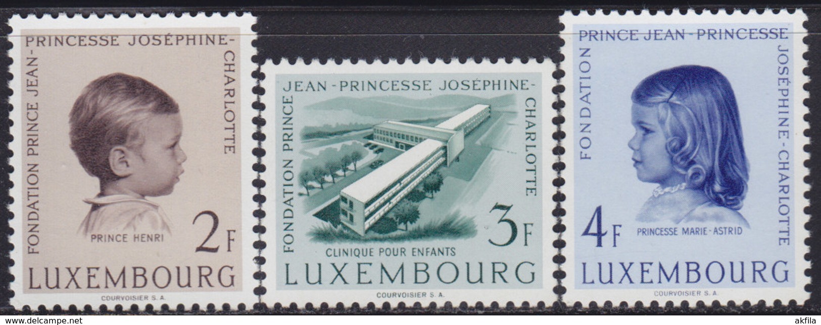 Luxembourg 1957 Prince Jean And Princess Joséphine Charlotte, MNH (**) Michel 569-571 - Neufs