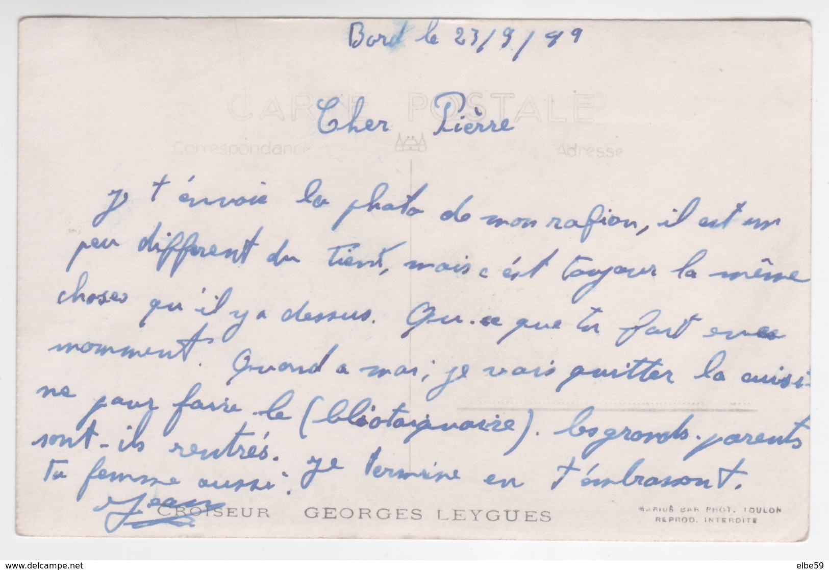 Marine Nationale, Croiseur Georges Leygues, écrite - Guerra