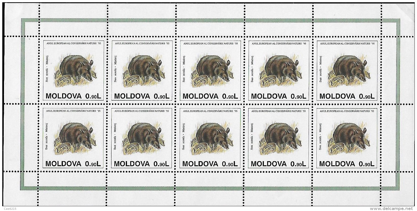 MOLDOVA 1995 Année Européenne Conservation Nature Faune , 3 Feuilles Mnh - Environment & Climate Protection