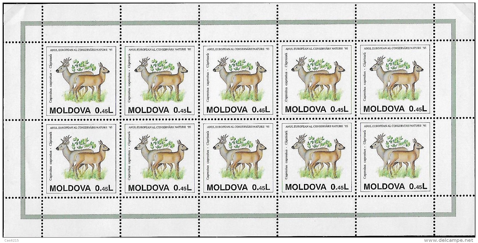 MOLDOVA 1995 Année Européenne Conservation Nature Faune , 3 Feuilles Mnh - Environment & Climate Protection