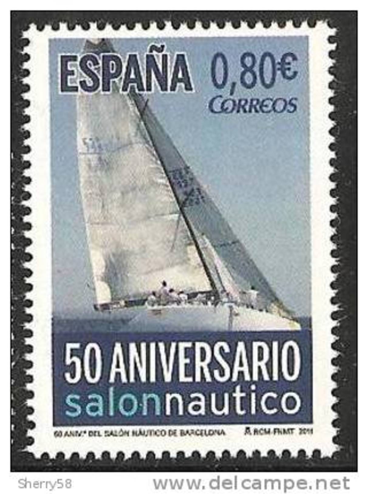 2011-ED. 4678-SERIE COMPLETA.50 ANIV. SALON NAUTICO DE BARCELONA-NUEVO - Unused Stamps