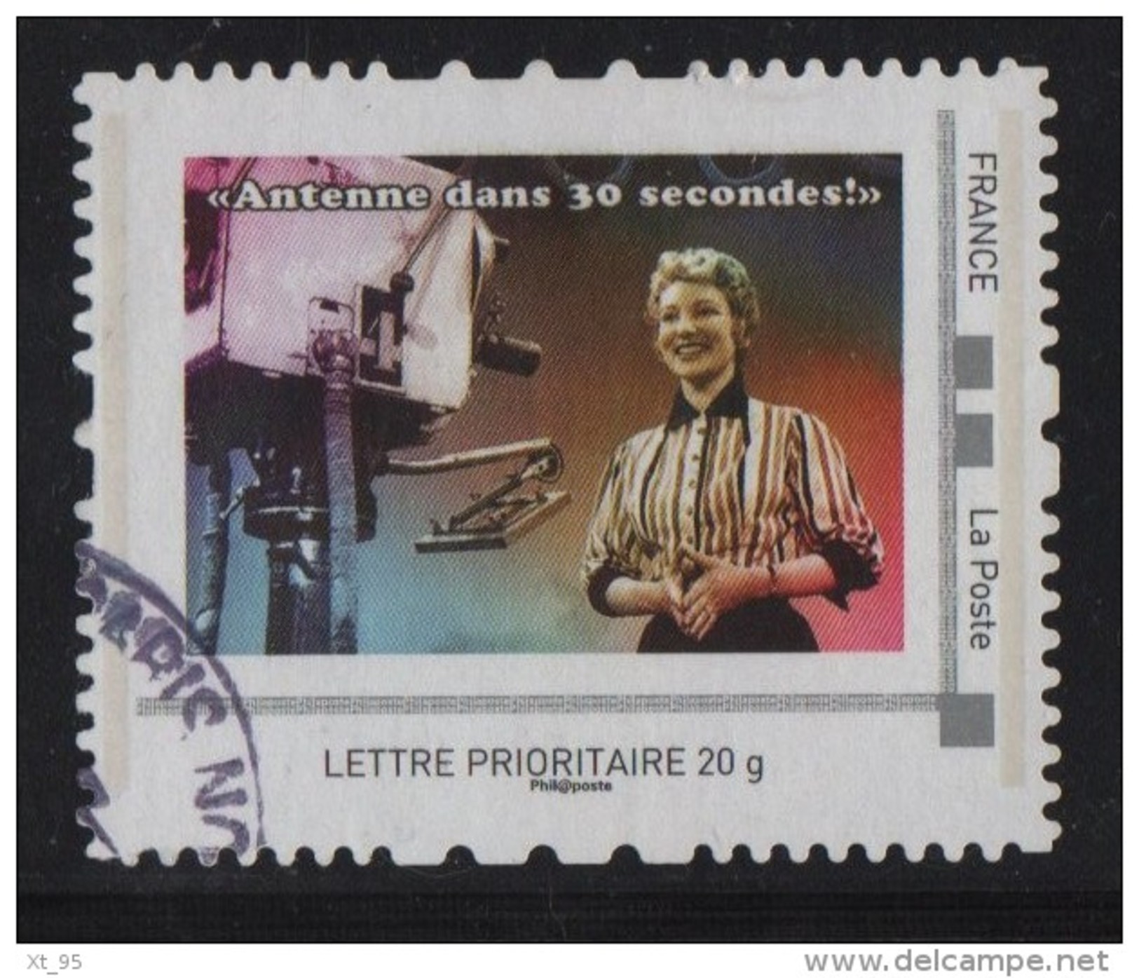 Timbre Personnalise Oblitere - Lettre Prioritaire - Jacqueline Caurat - Antenne Dans 30 Secondes - Other & Unclassified