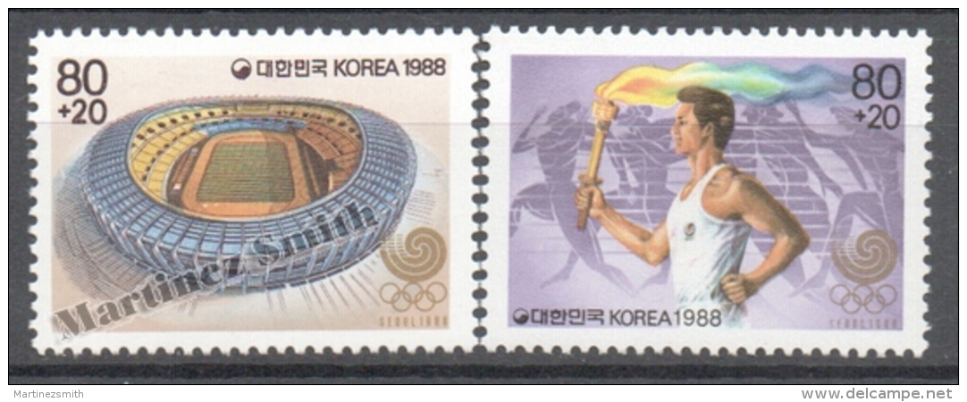 South Korea 1988 Yvert 1406-07, Seoul Headquarters Of The 1988 Olympic Games - MNH - Corée Du Sud