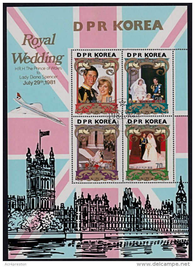 B0414 NORTH KOREA 1981, SG MSN2124 Wedding Prince Charles And Diana, Used - Korea (Nord-)