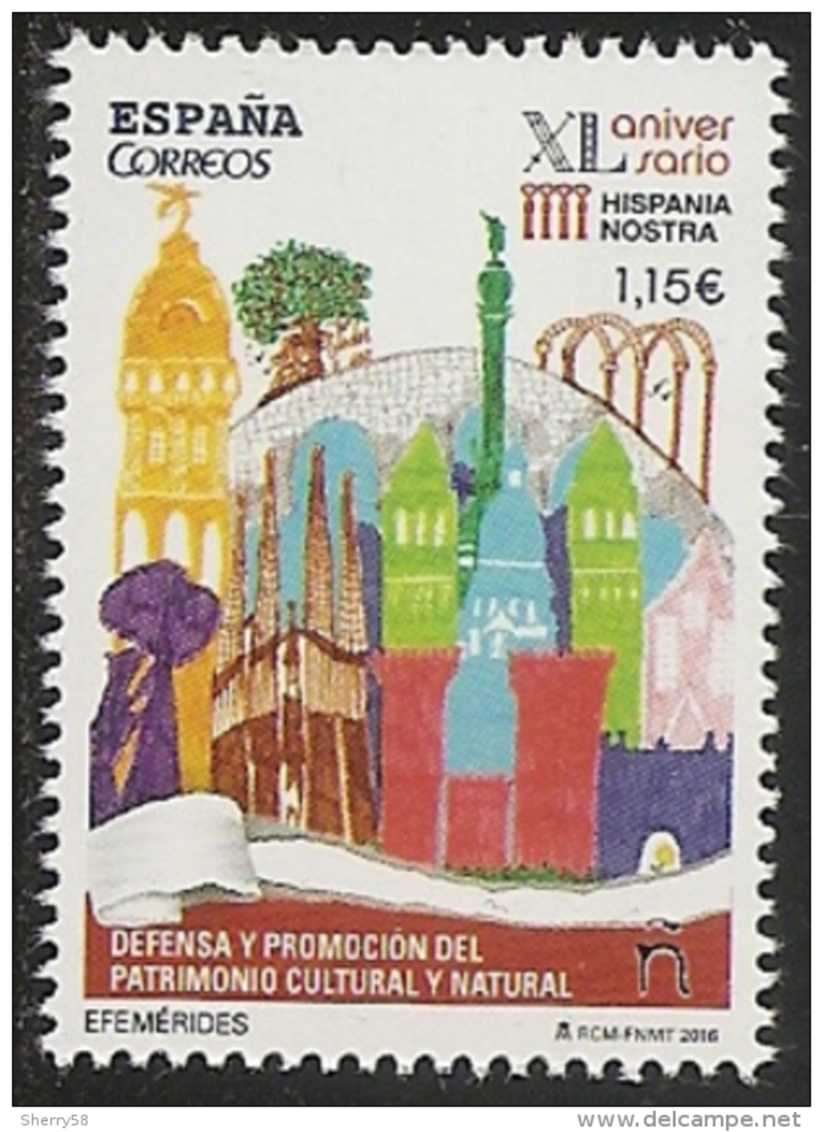 2016-ED. 5059 Efemérides.Defensa Y Promocion Patrimonio Cultural Y Natural -NUEVO - Unused Stamps