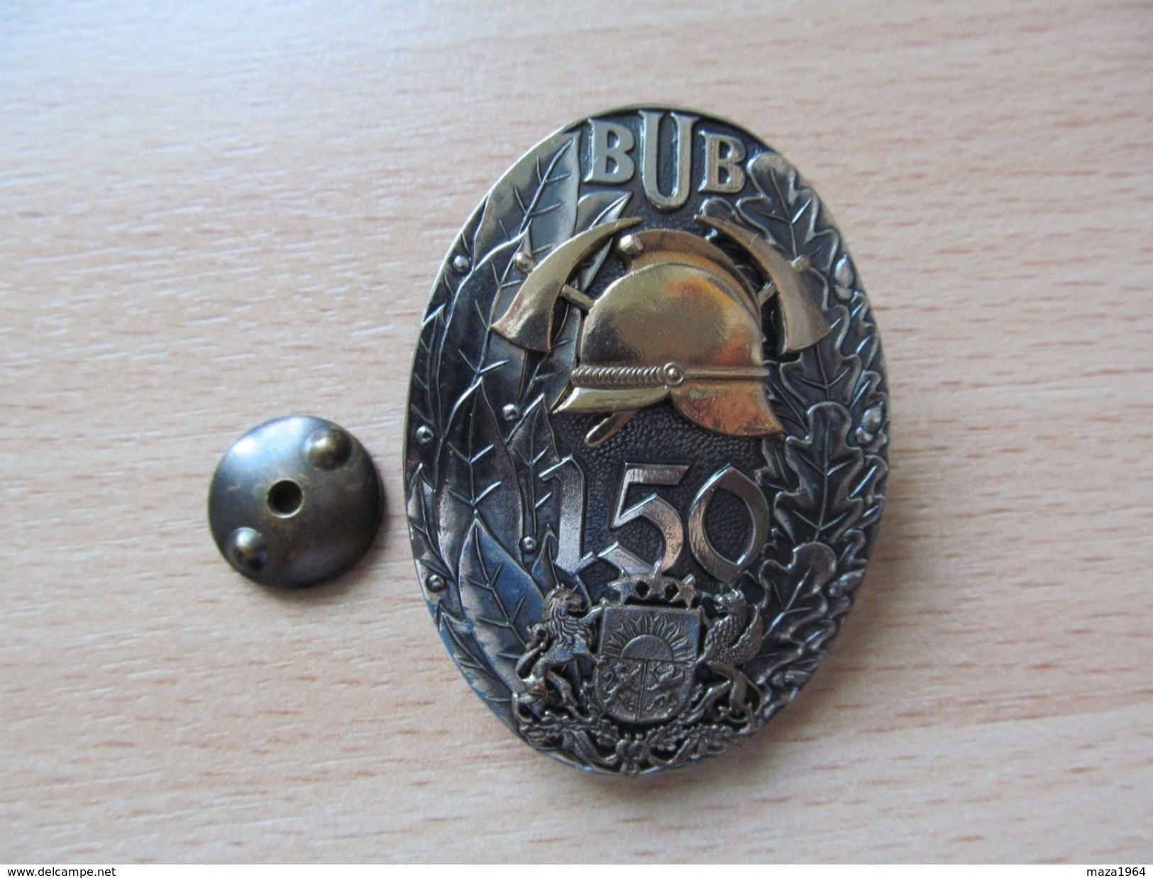 Badge. Fire Service.    Latvia, 150 Years Volunteer Firefighters Latvia - Firemen