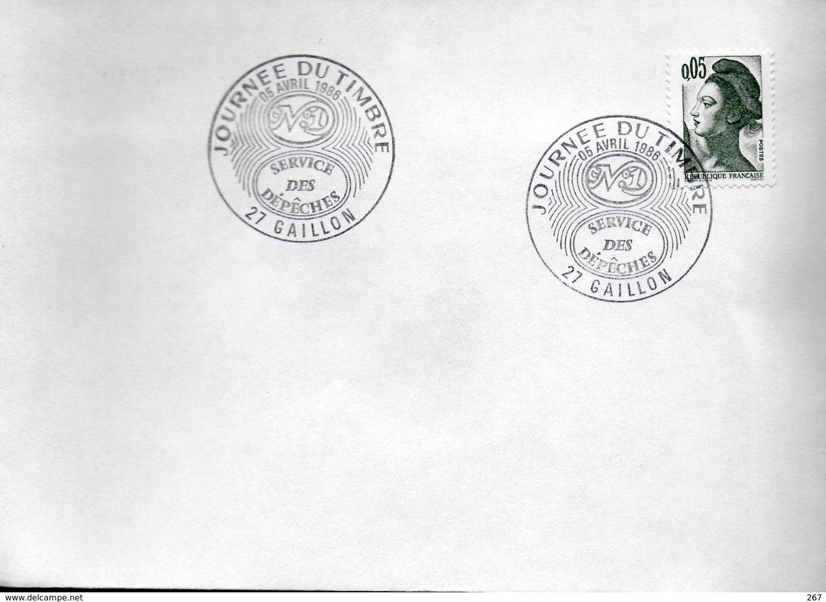 FRANCE  Lettre  1986 Gaillon  Service Des Depeches - Post