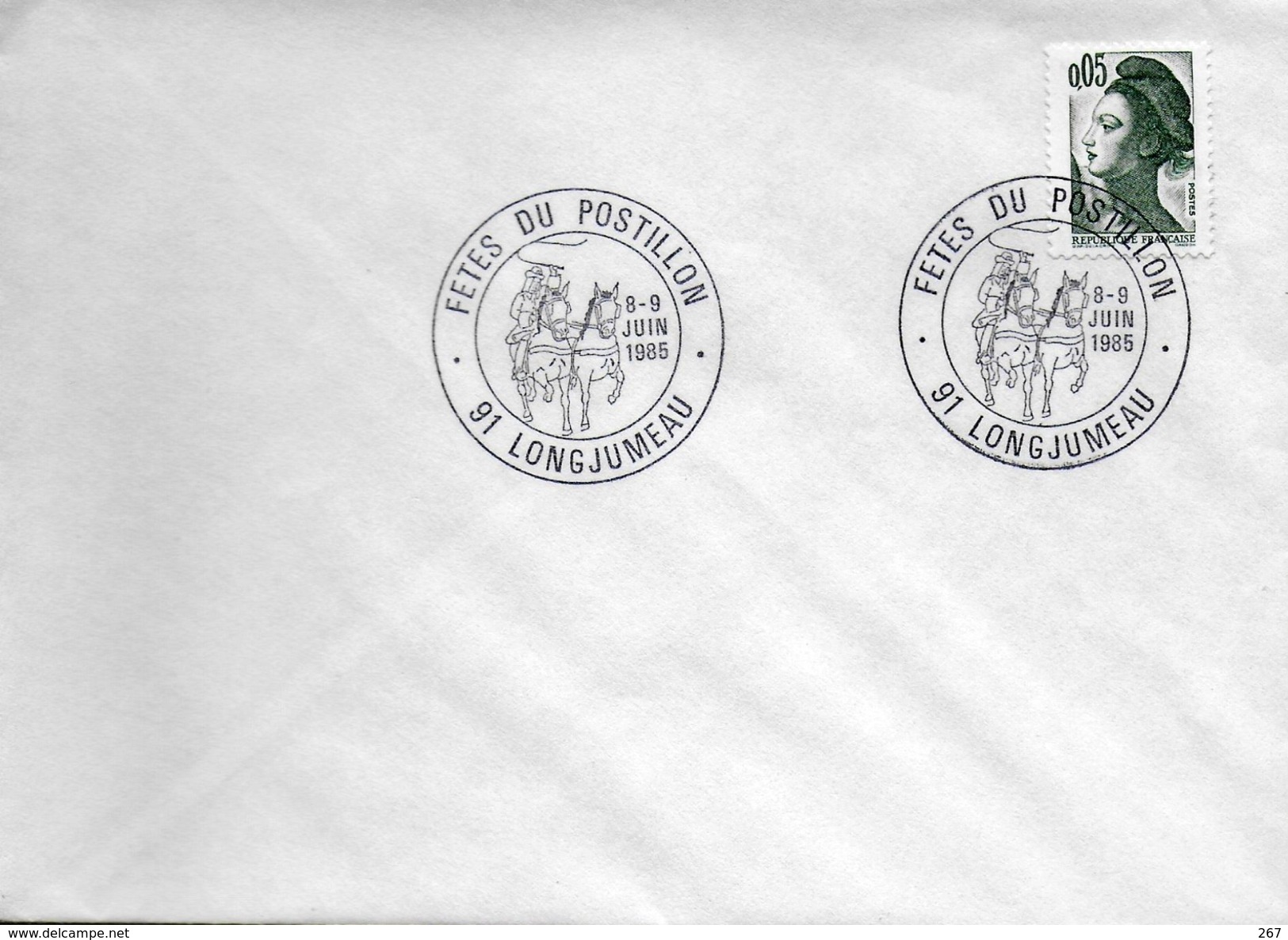 FRANCE  Lettre  1985 Longjumeau Fete Du Postillon Poste - Post