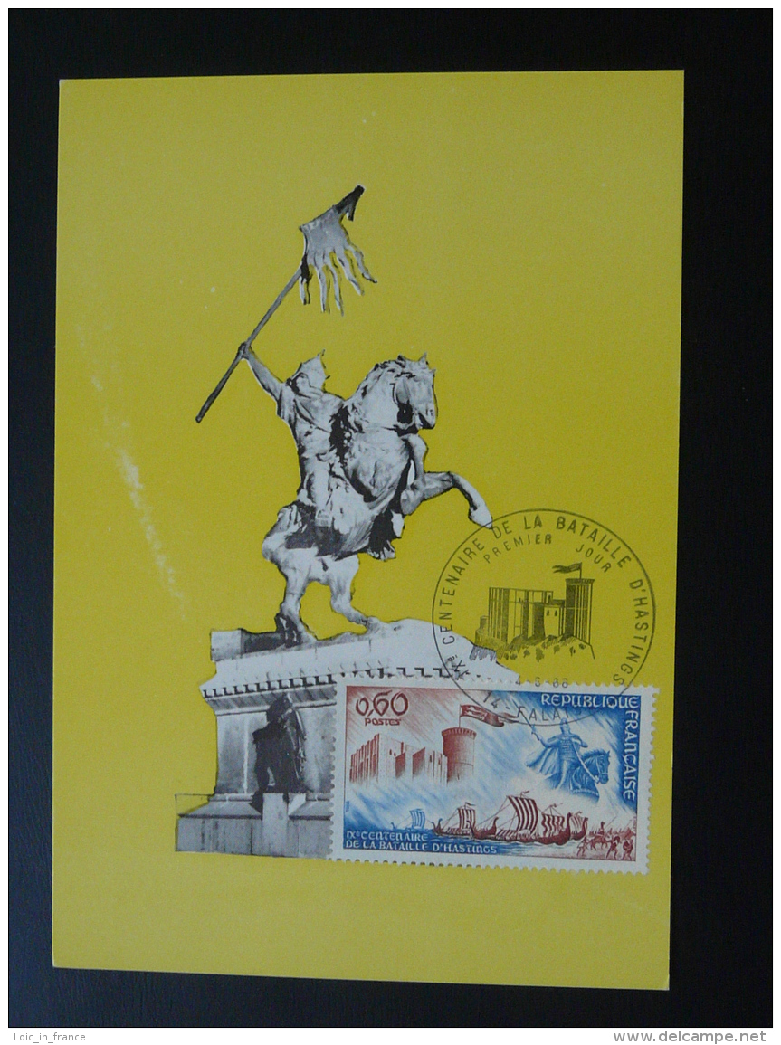 Carte Maximum Card Bataille D'Hastings Guillaume Le Conquérant William The Conqueror Medieval Falaise 14 Calvados 1966 - 1960-1969