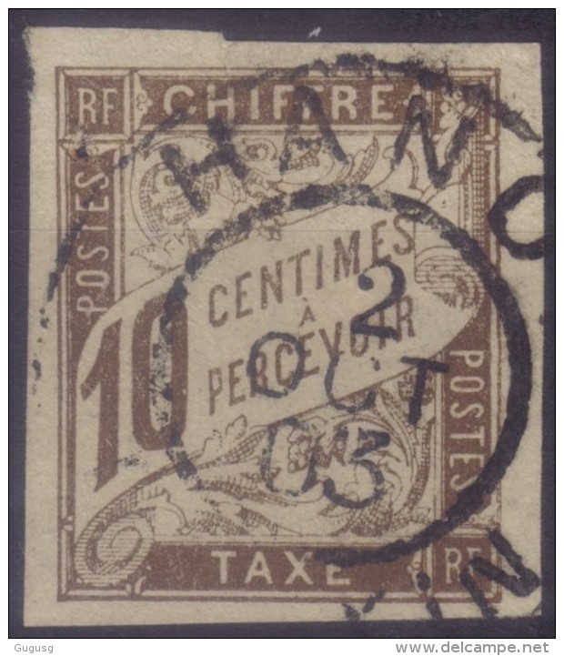 YT19 Taxe 10c Brun - Tonkin Hanoi - Postage Due