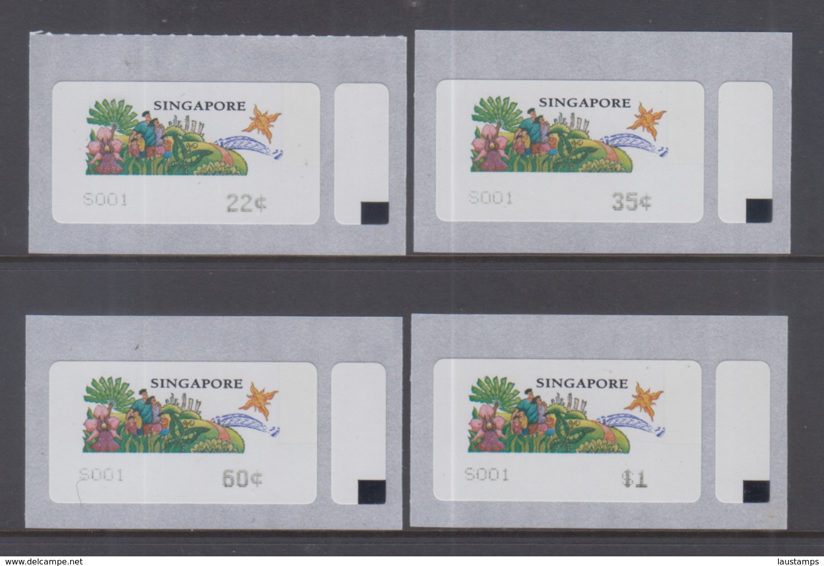 Singapore 1997 Frama Labels,Sunny Singapore Design 4v MNH - Automatenmarken [ATM]