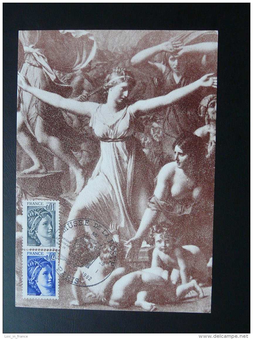 Carte Maximum Card Louis David Sabine De Gandon Musée De La Poste 1982 - Sonstige & Ohne Zuordnung