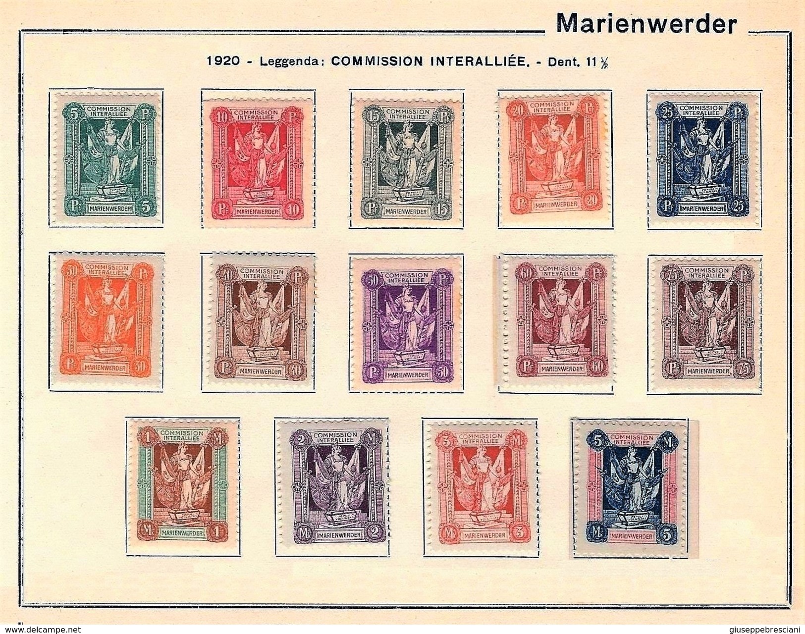 MARIENWERDER 1920 - Serie Completa Mailänder I (Commission Interalliée) - MH - Mi:DR-MW 1-14 - Altri & Non Classificati
