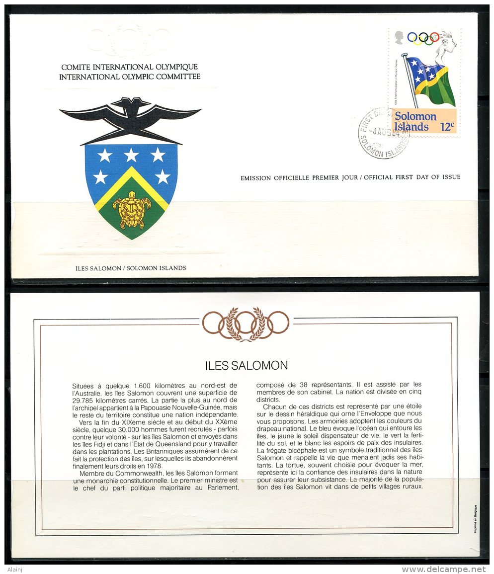 Solomon  ---   Official FDC International Olympic Committee  --  Enveloppe 1er Jour Du CIO  --  See Scan - Sommer 1984: Los Angeles