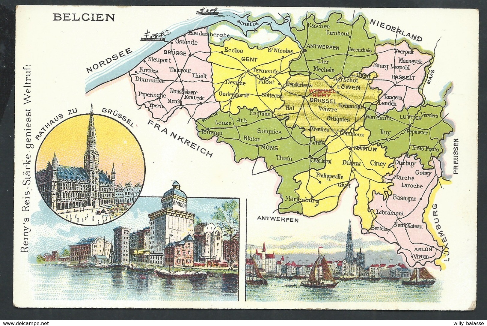 +++ CPA - Carte Géographique - BELGIQUE - BELGIEN - Publicité Remy - Pub   // - Sonstige & Ohne Zuordnung