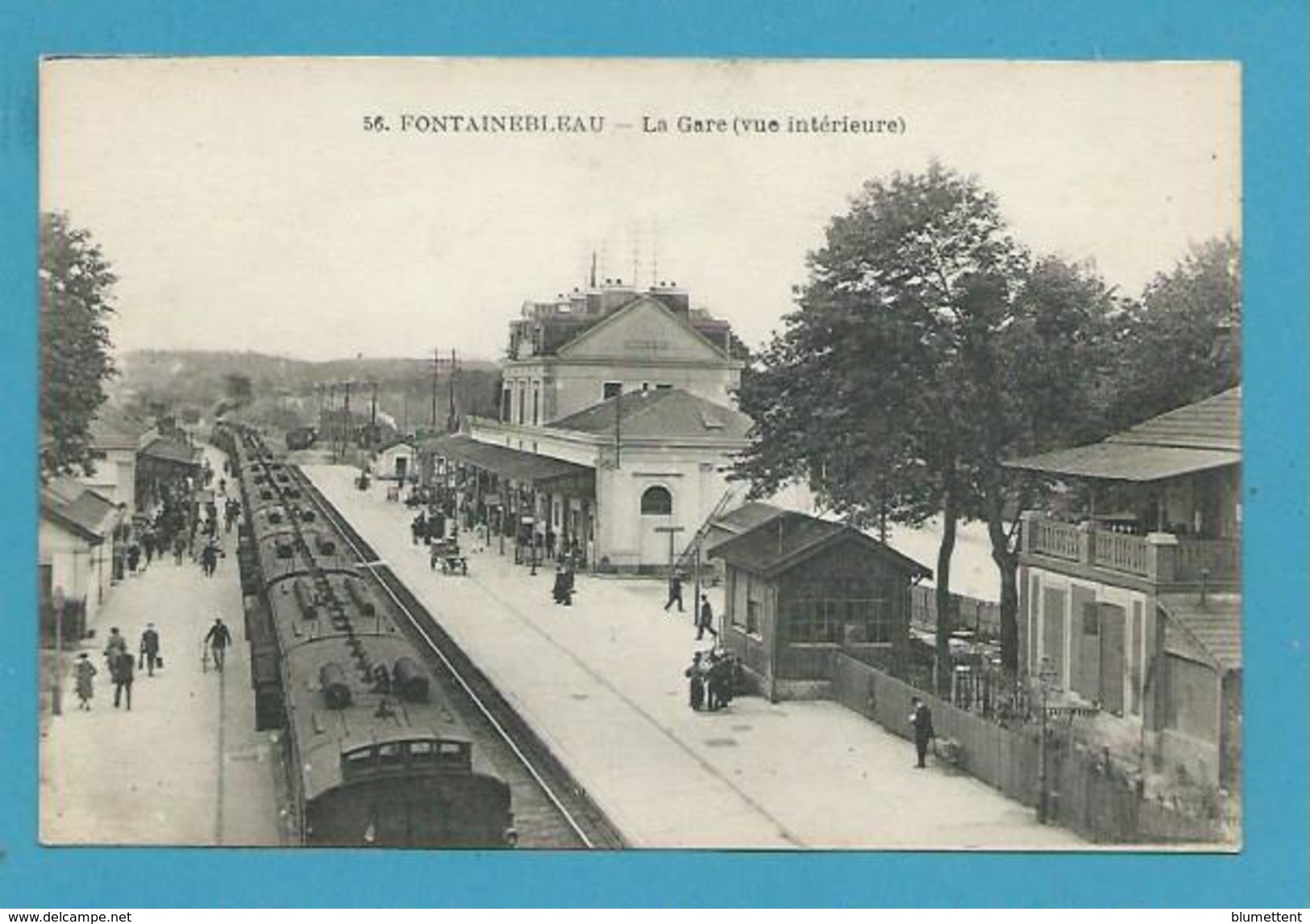 CPA 56 - Chemin De Fer Train En Gare De FONTAINEBLEAU 77 - Fontainebleau