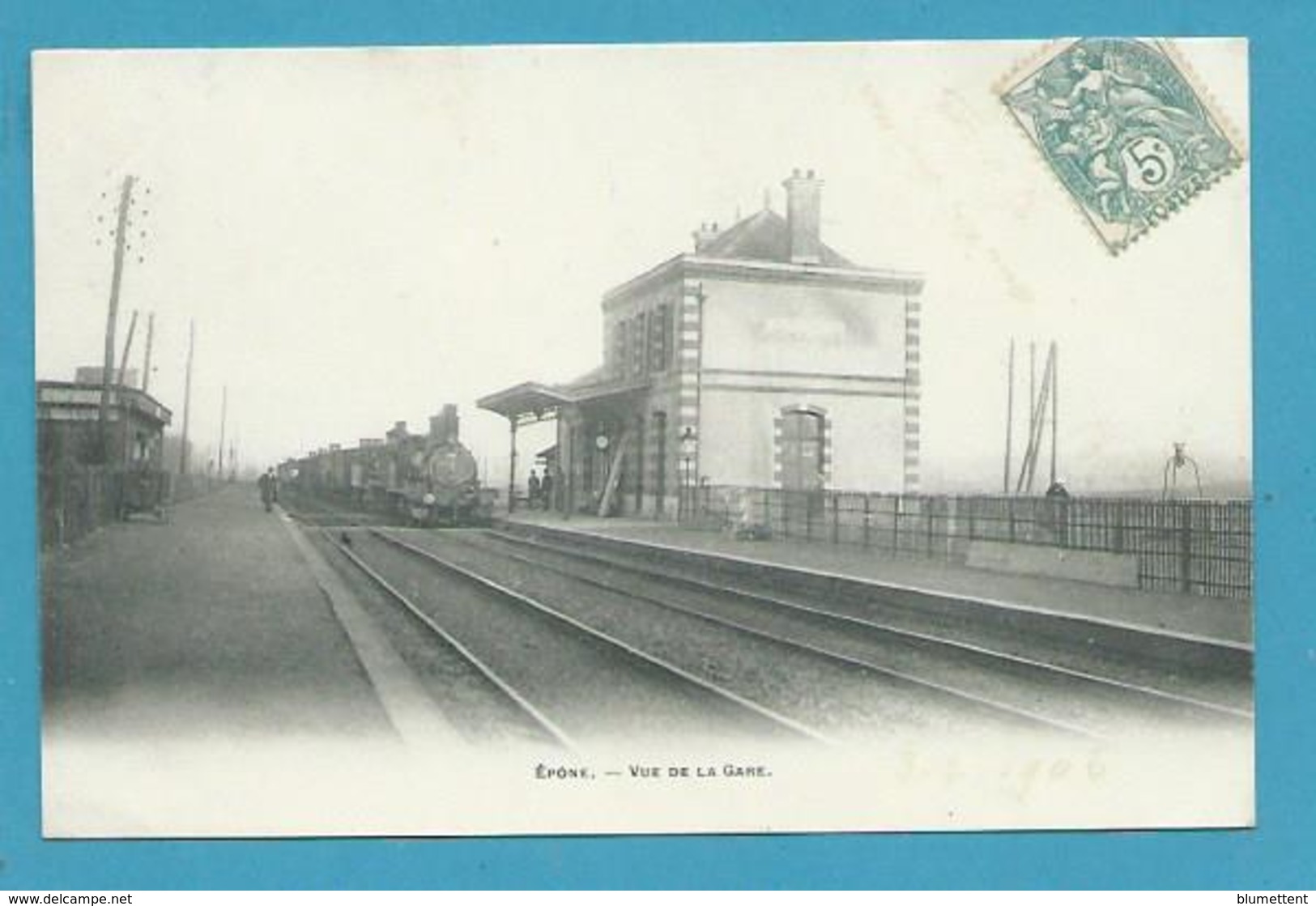 CPA - Chemin De Fer Train En Gare De EPONE 78 - Epone