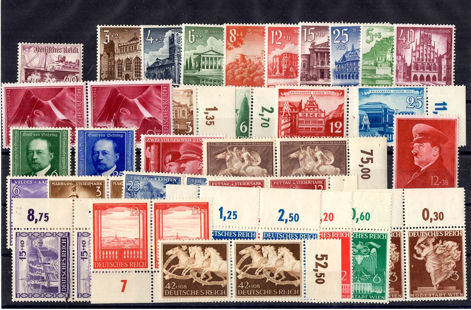 Allemagne/Reich Belle Petite Collection Neufs ** MNH 1937/1943. Bonnes Valeurs. TB. A Saisir! - Unused Stamps