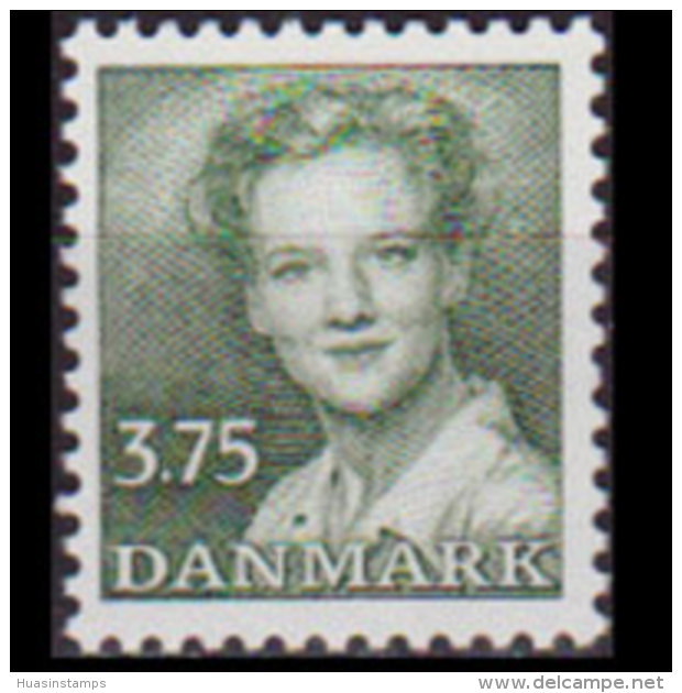 DENMARK 1990 - Scott# 889 Queen Green 3.75k MNH - Nuevos