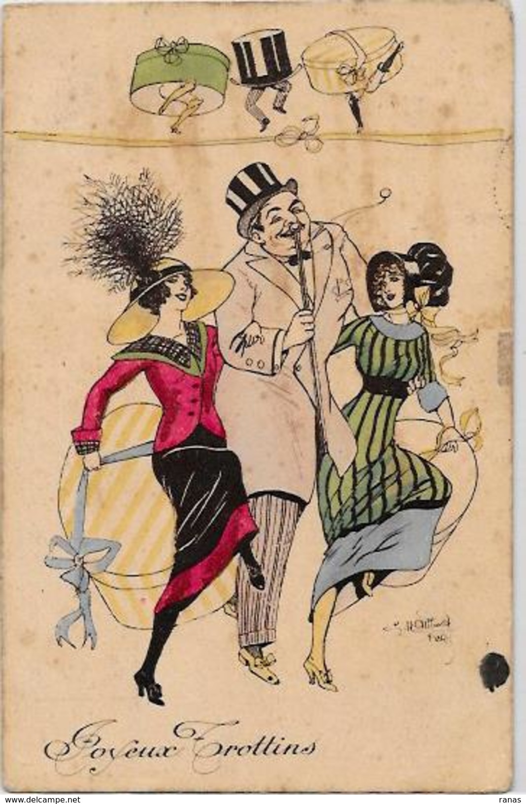 CPA Naillod Charles Art Nouveau Femme Girl Woman érotisme éros Circulé Série 150 - Naillod