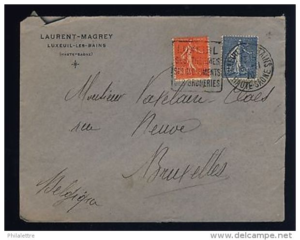 FRANCE - 1926 Yv.199&205 Obl DAGUIN LUXEUIL-LES-BAINS /Pli Pour Bruxelles (0315) - Gebraucht