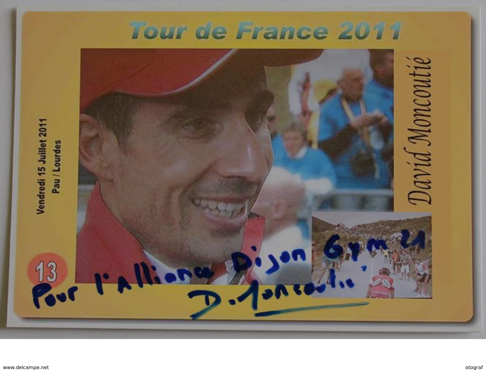 Cyclisme - Didier MONCOUTIE - Signé De - Dédicace - Hand Signed - Autographe Authentique - Cyclisme