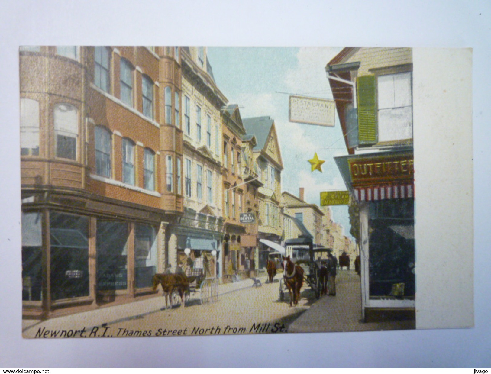 NEWPORT  :  Thames Street  North From  MILL Street  -  Carte Couleur    - Newport