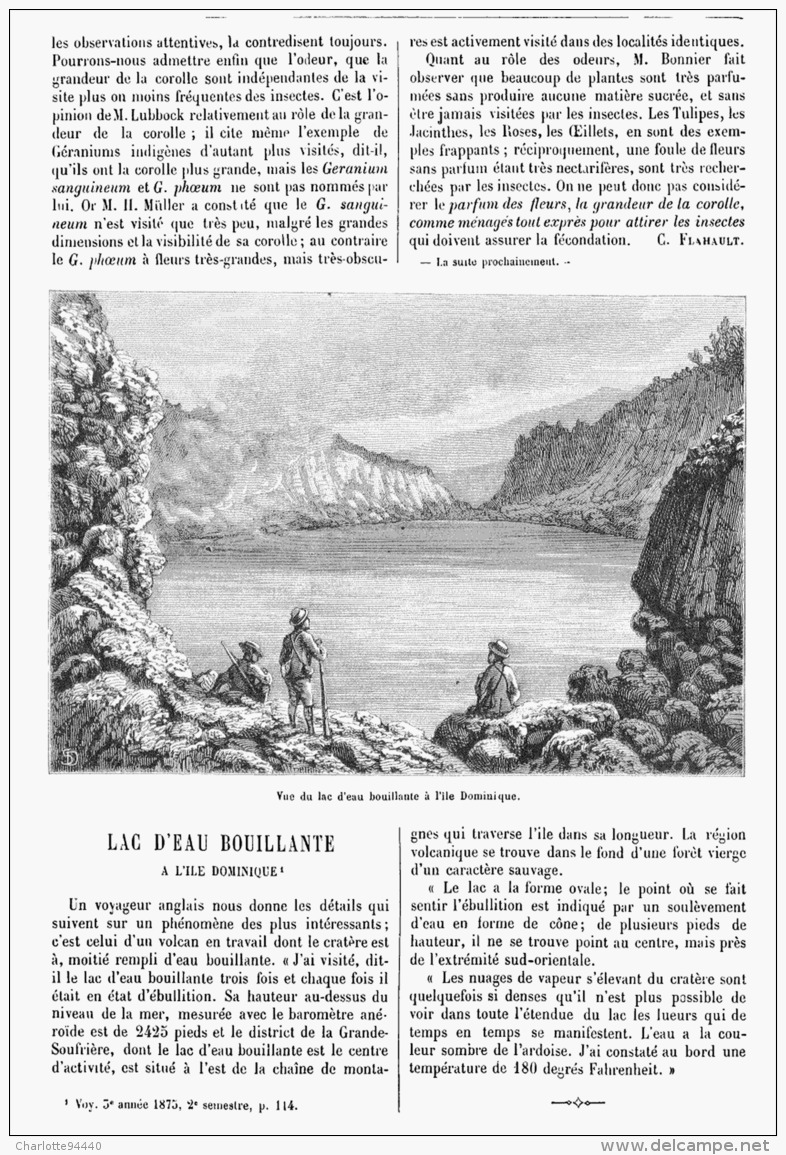 LE LAC D'EAU BOUILLANTE à L'ILE DOMINIQUE    1880 - Dominique