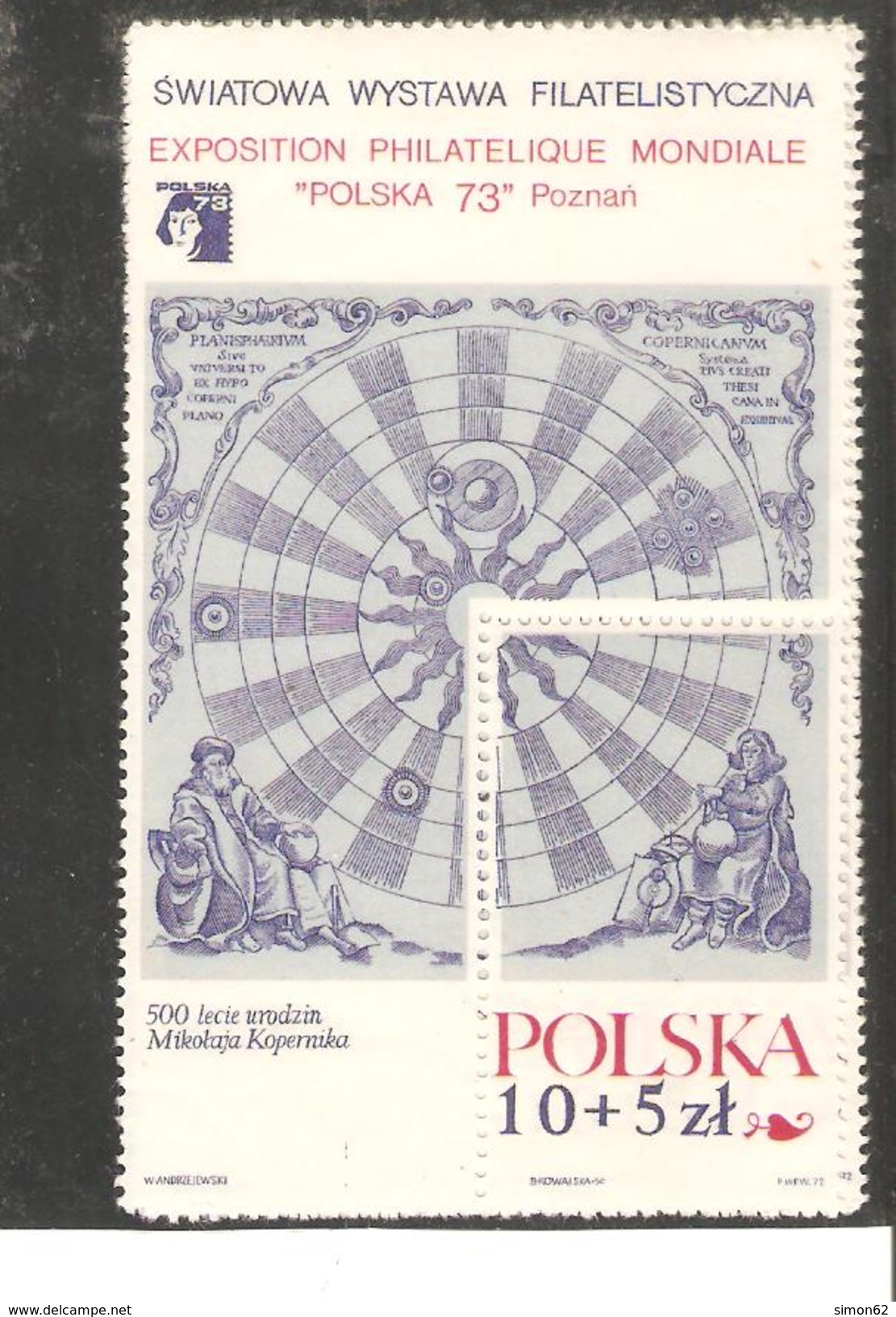 POLOGNE  BLOC N° 58  NEUF ** MNH DE1972    PRIX  2&euro; 50 - Blocks & Kleinbögen