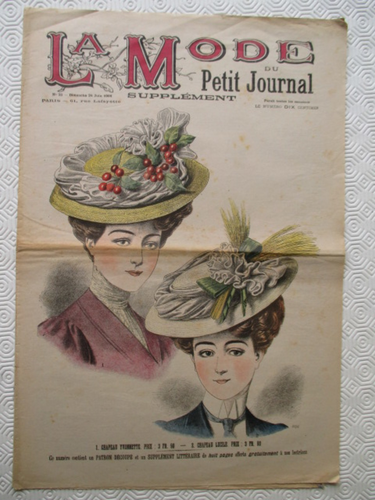 1906 -  LA MODE Parisienne - Supplément Hebdomadaire Du Petit Journal - - Le Petit Journal