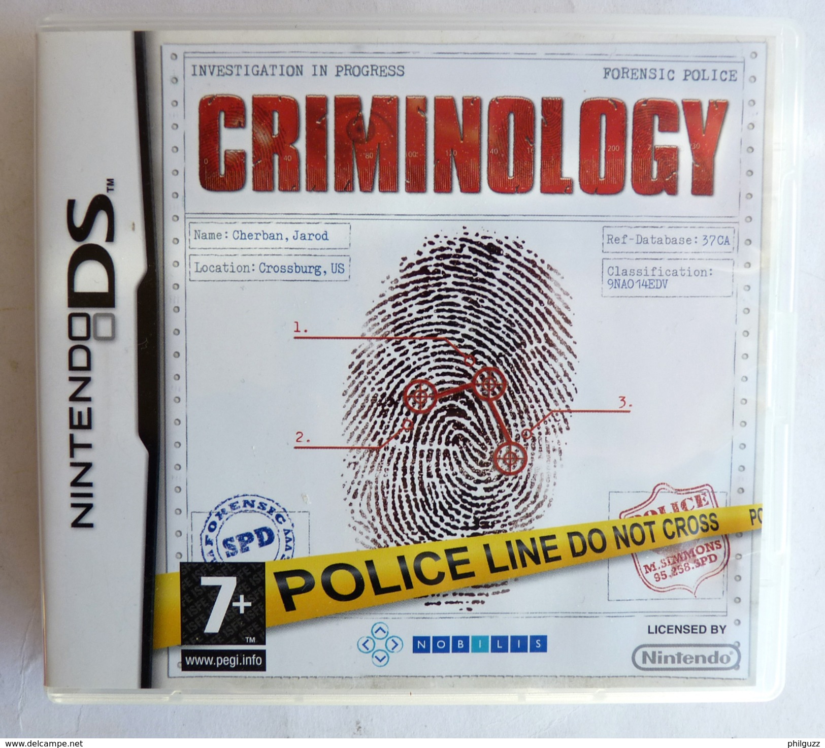 JEU NINTENDO DS CRIMINOLOGIY - Nintendo DS