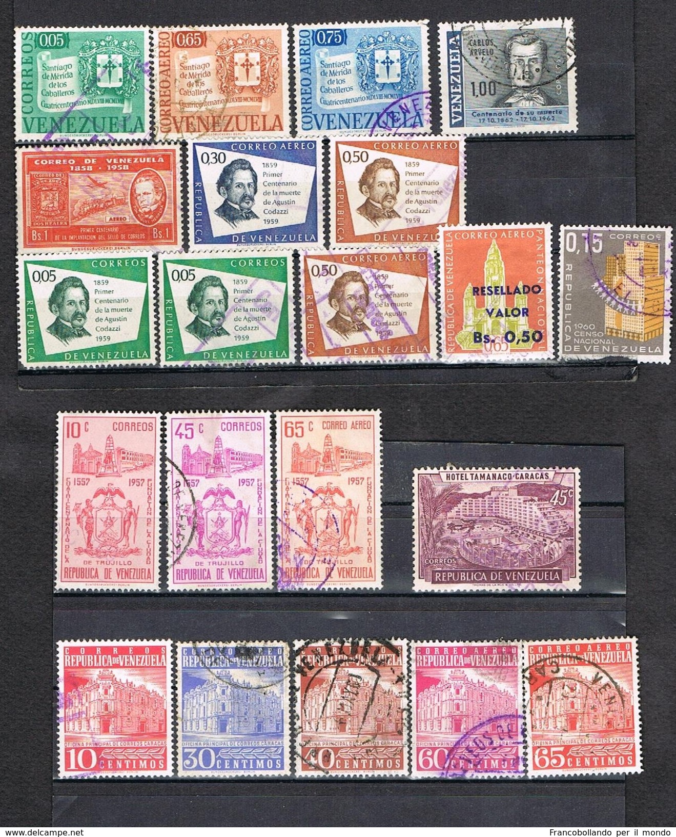 1883> Selection Stamps Used Venezuela - Venezuela