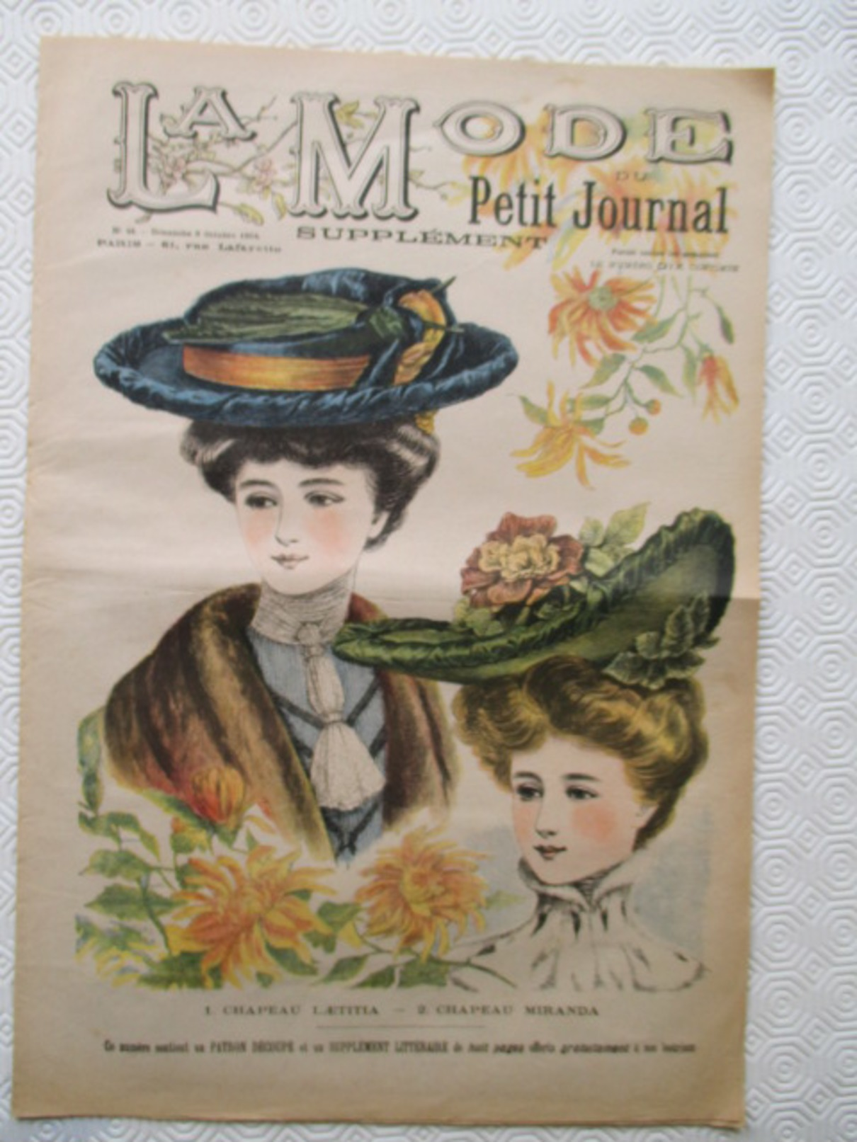 1904 -  Journal LA MODE Parisienne - Supplément Hebdomadaire Du Petit Journal De Paris - - Le Petit Journal