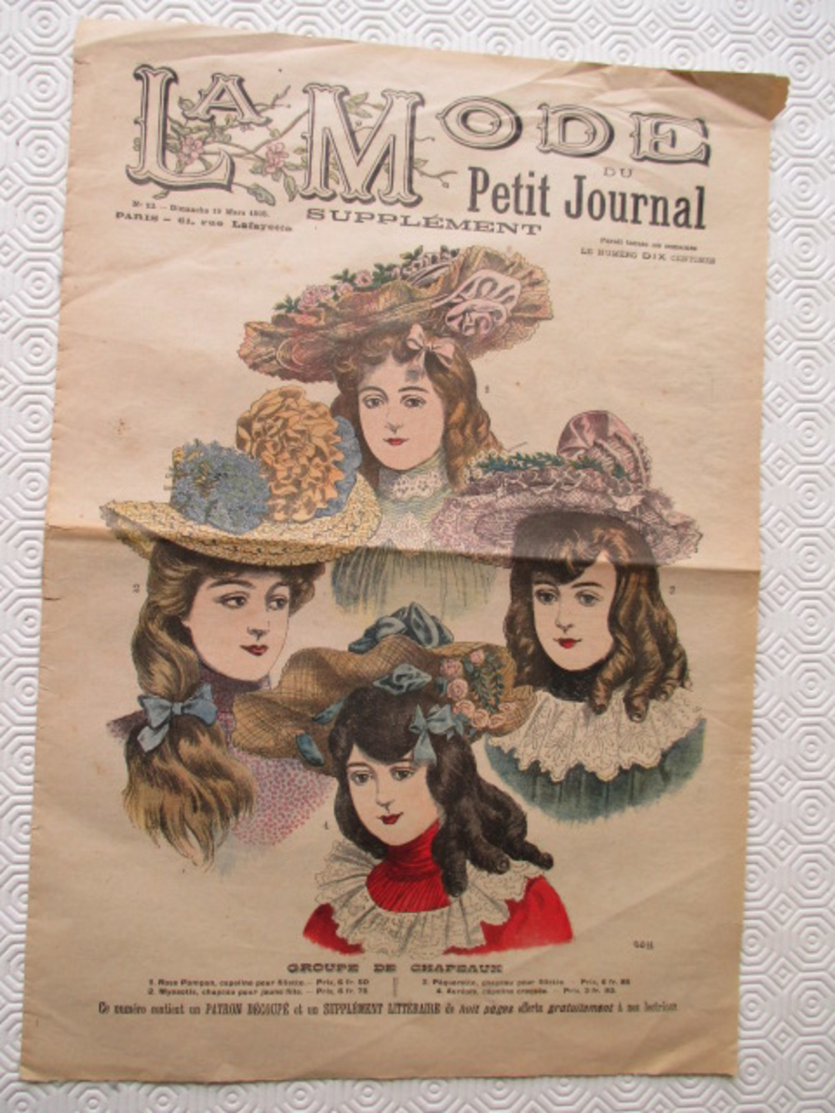 1905 -  Journal LA MODE Parisienne - Supplément Hebdomadaire Du Petit Journal De Paris - - Le Petit Journal