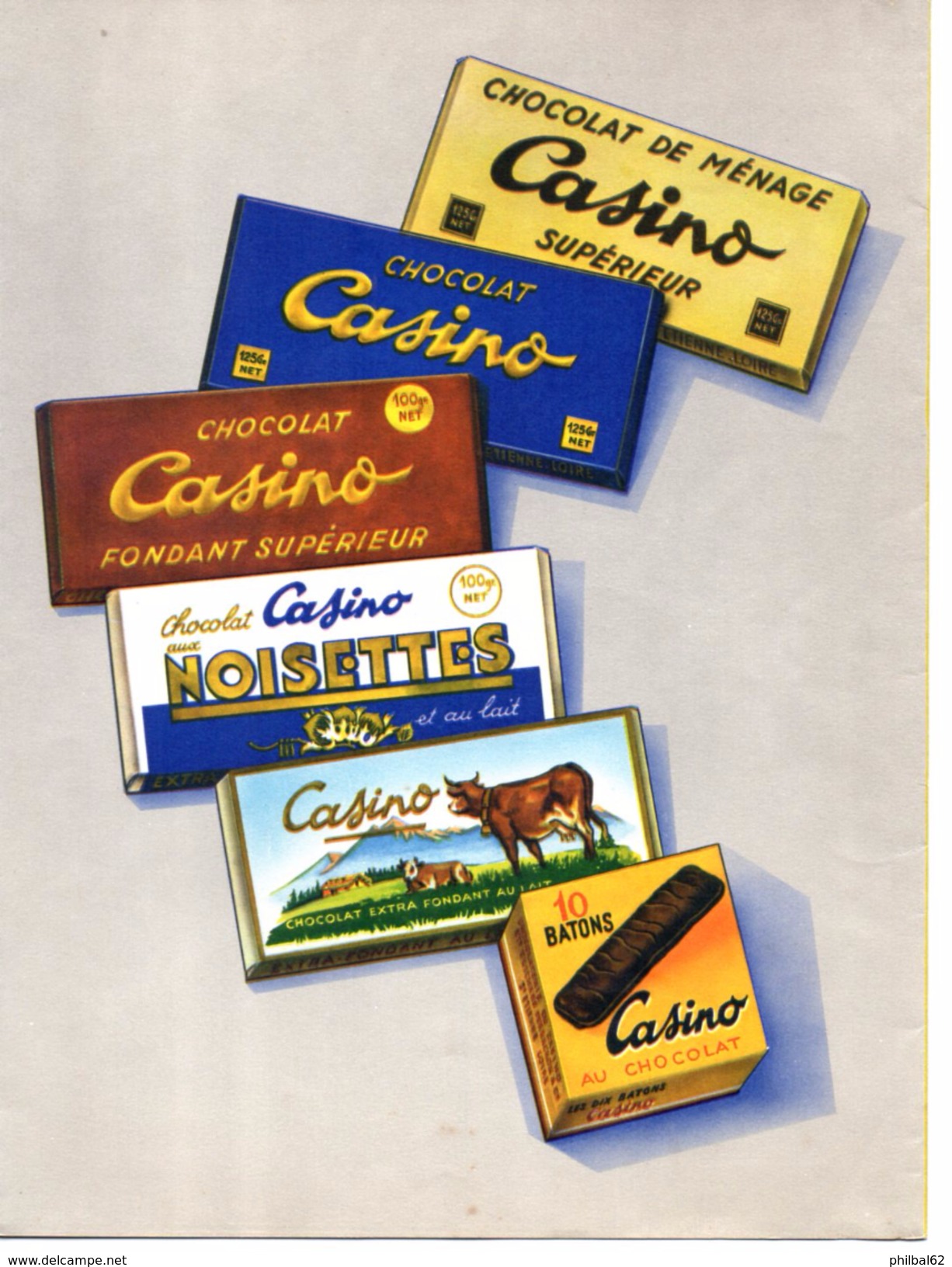 Protège-cahier Chocolat Casino Avec Les Images à Collectionner. - Protège-cahiers