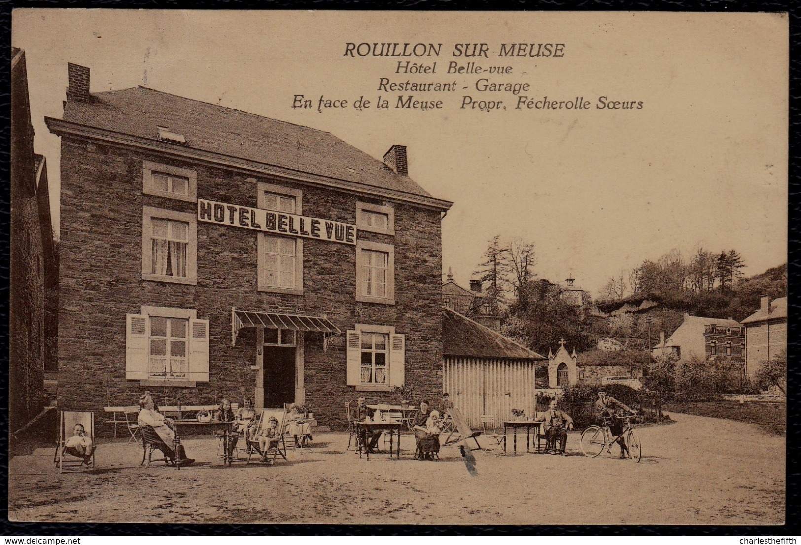 Rouillon - Sur - Meuse --- Hotel Belle Vue - Belle Animation Et Rare ! - Anhée