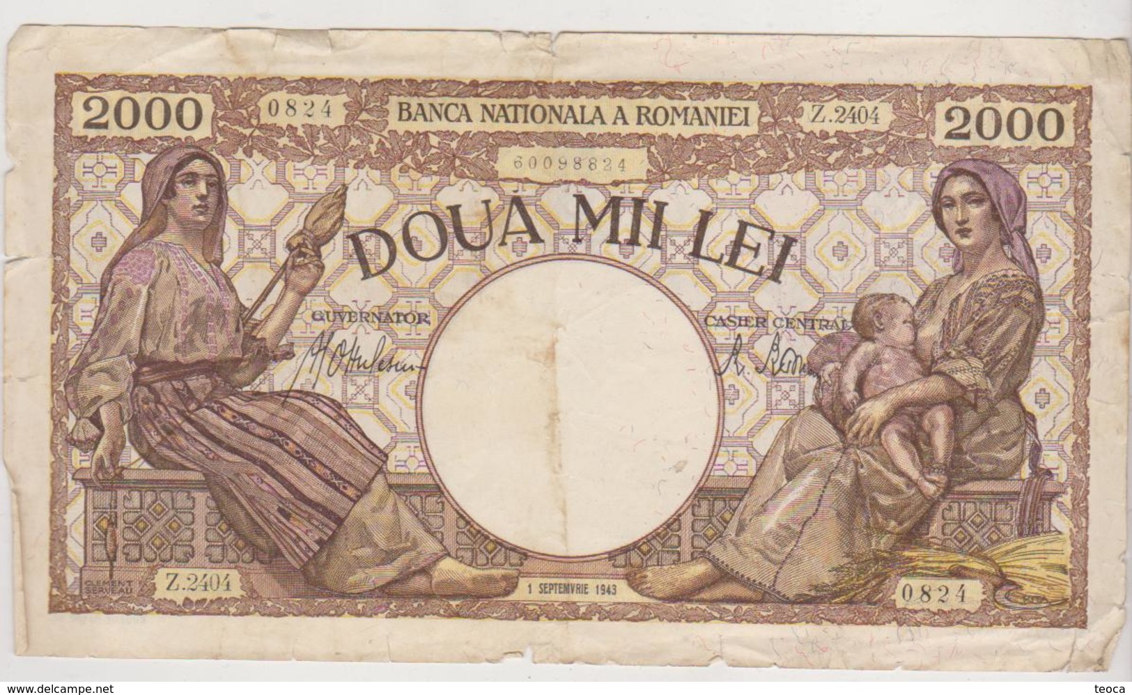 BANKNOTES Romania 2000 Lei 1941 Condition Banknote-condition-that SEES - Roumanie