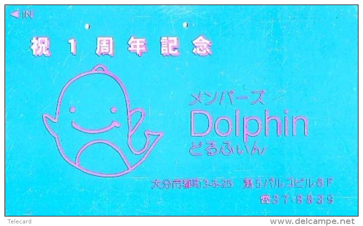 Télécarte Japon * DAUPHIN * DOLPHIN (820) Japan () Phonecard * DELPHIN * GOLFINO * DOLFIJN * - Delfines
