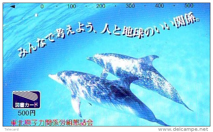 Télécarte Japon * DAUPHIN * DOLPHIN (827) Japan () Phonecard * DELPHIN * GOLFINO * DOLFIJN * - Delfines