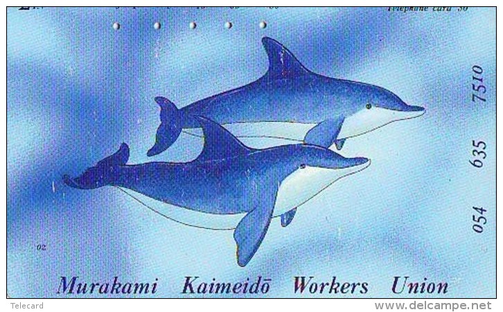 Télécarte Japon * DAUPHIN * DOLPHIN (829) Japan () Phonecard * DELPHIN * GOLFINO * DOLFIJN * - Delphine