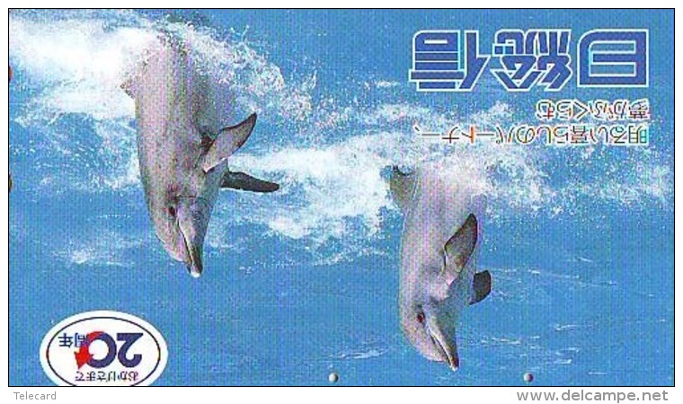 Télécarte Japon * DAUPHIN * DOLPHIN (842) Japan () Phonecard * DELPHIN * GOLFINO * DOLFIJN * - Delfini