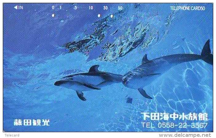 Télécarte Japon * DAUPHIN * DOLPHIN (843) Japan () Phonecard * DELPHIN * GOLFINO * DOLFIJN * - Delfini