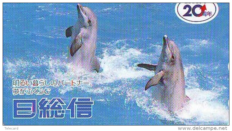 Télécarte Japon * DAUPHIN * DOLPHIN (844) Japan () Phonecard * DELPHIN * GOLFINO * DOLFIJN * - Delfines