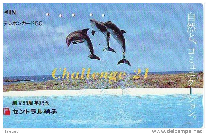 Télécarte Japon * DAUPHIN * DOLPHIN (855) Japan () Phonecard * DELPHIN * GOLFINO * DOLFIJN * - Dolfijnen