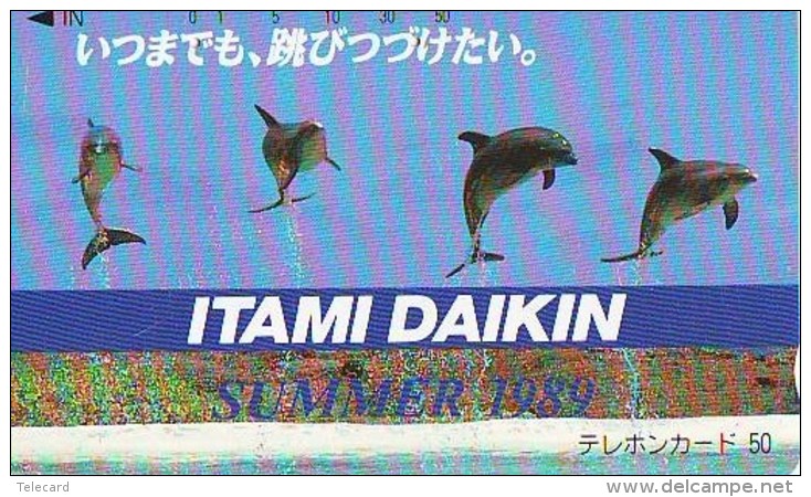 Télécarte Japon * DAUPHIN * DOLPHIN (858) Japan () Phonecard * DELPHIN * GOLFINO * DOLFIJN * - Delfini