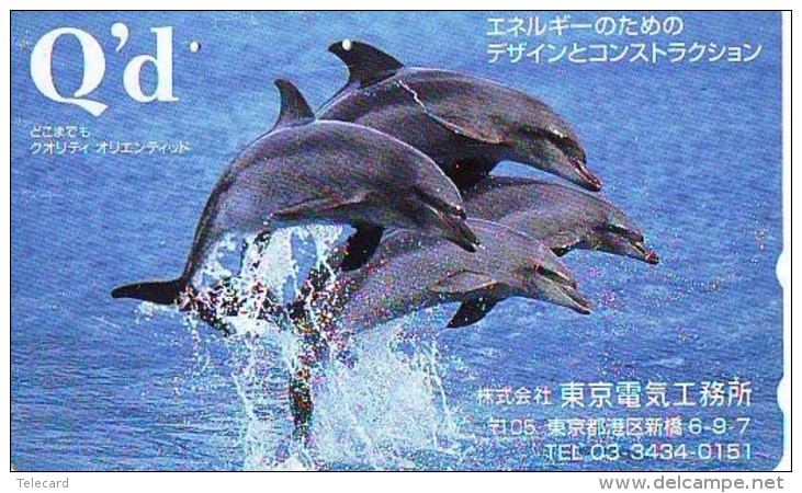 Télécarte Japon * DAUPHIN * DOLPHIN (862) Japan () Phonecard * DELPHIN * GOLFINO * DOLFIJN * - Dolphins